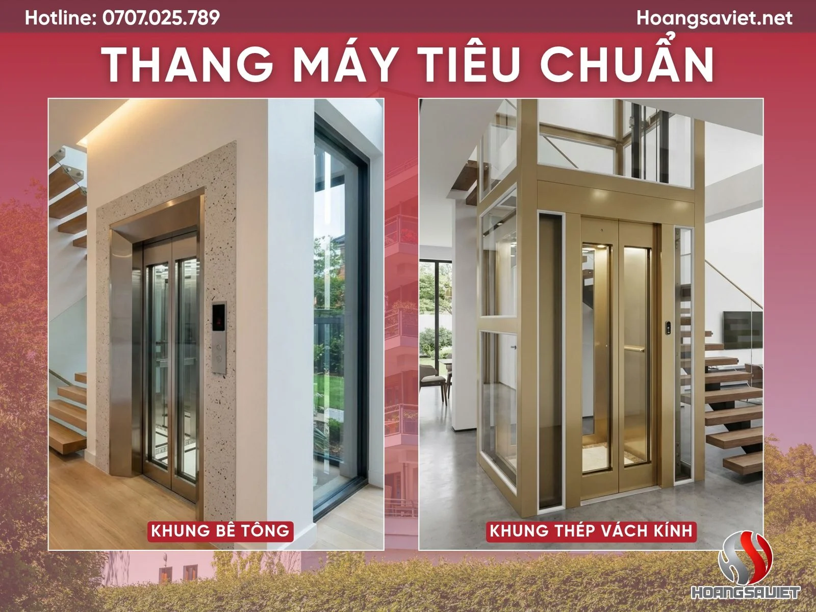 Thang máy tiêu chuẩn tại HoangSaViet 