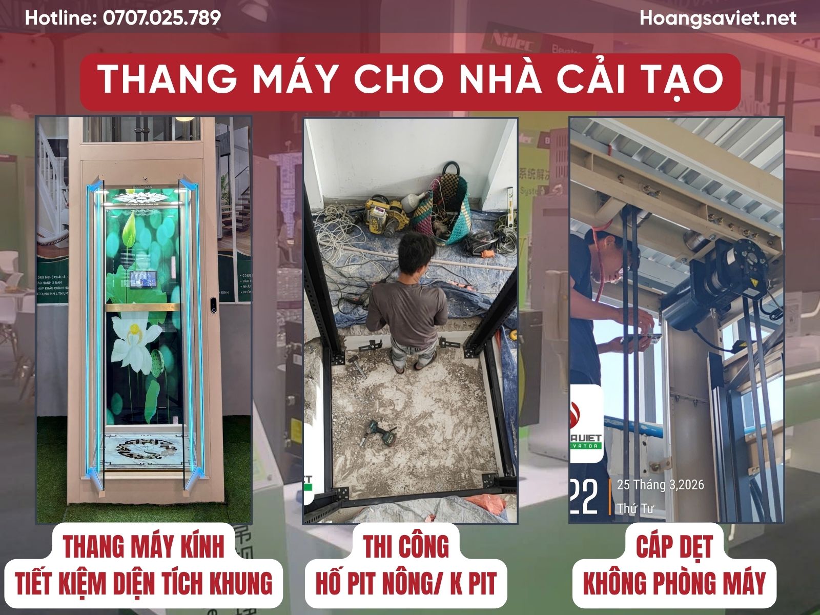 Lắp đặt thang máy gia đình tại HoangSaViet 
