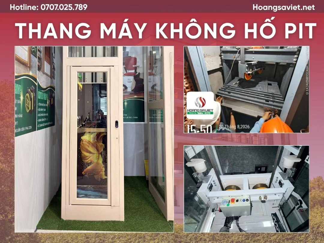 Thang Máy Không Hố PIT khung thép
