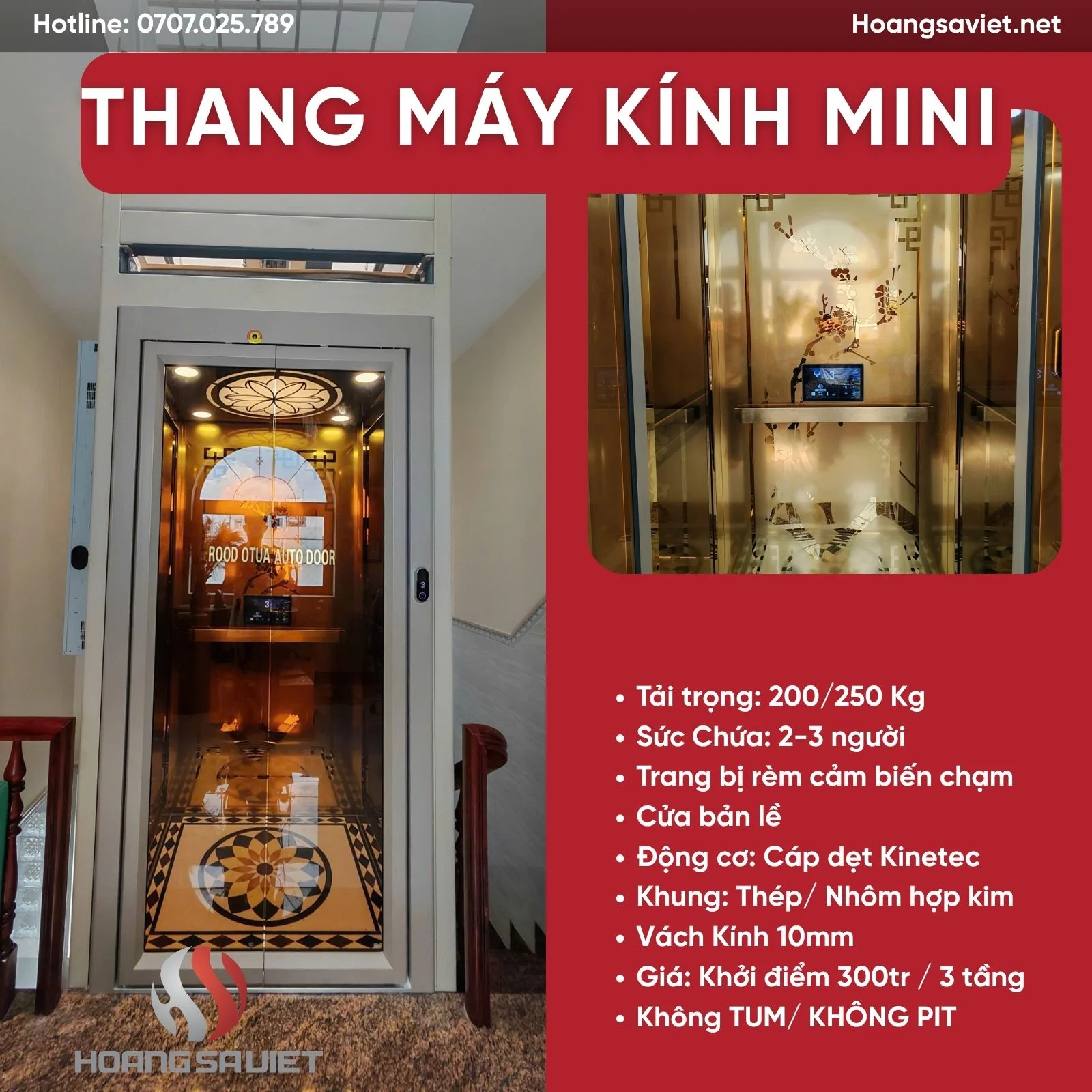 Thang Máy Kính Mini Tại HoangSaViet