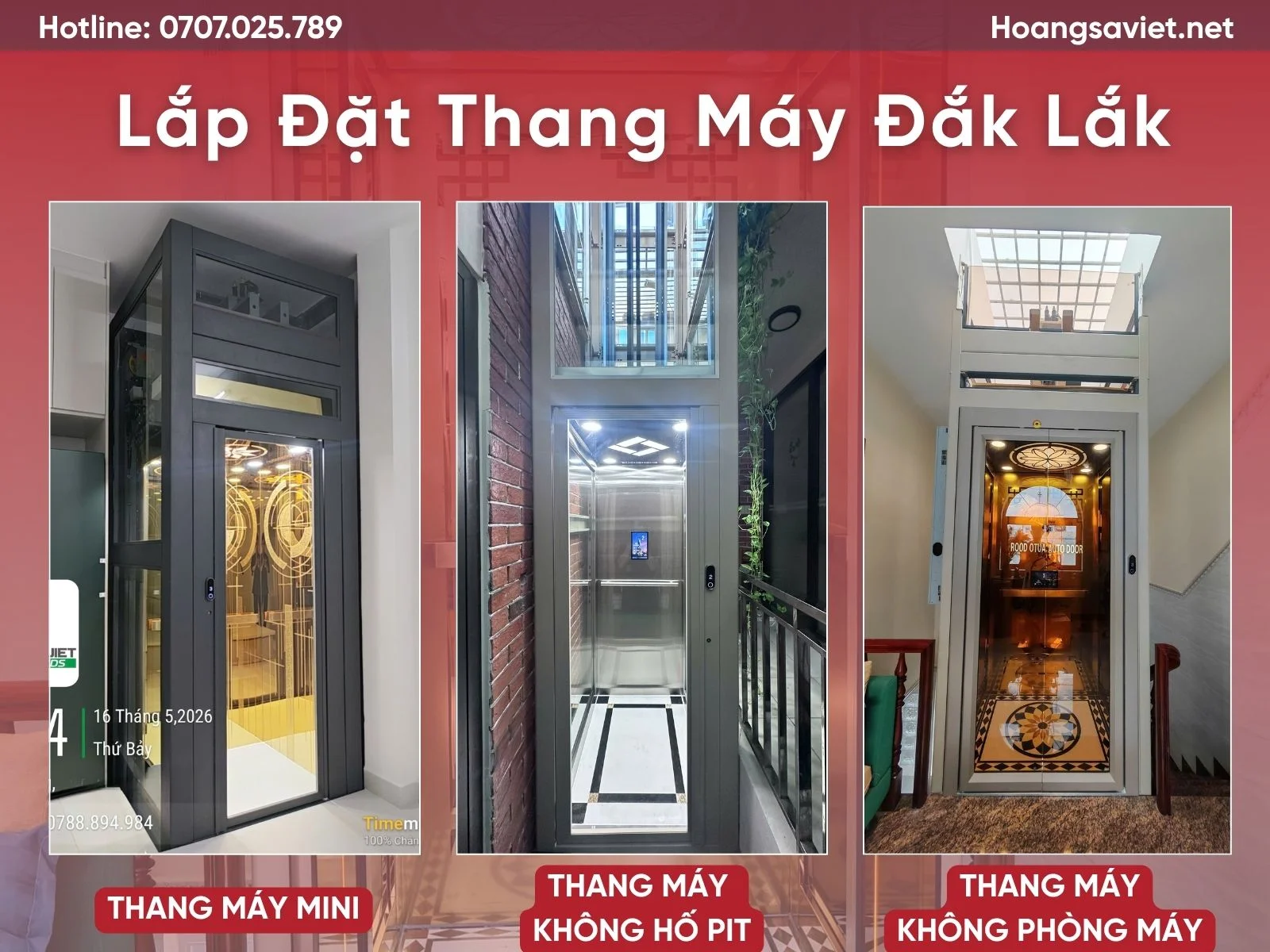 Các Loại Thang Máy Gia Đình Phổ Biến