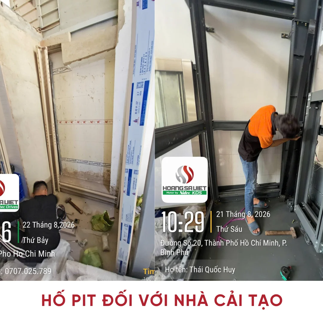 Hố Pit Thang Máy Cho Nhà Cải Tạo 