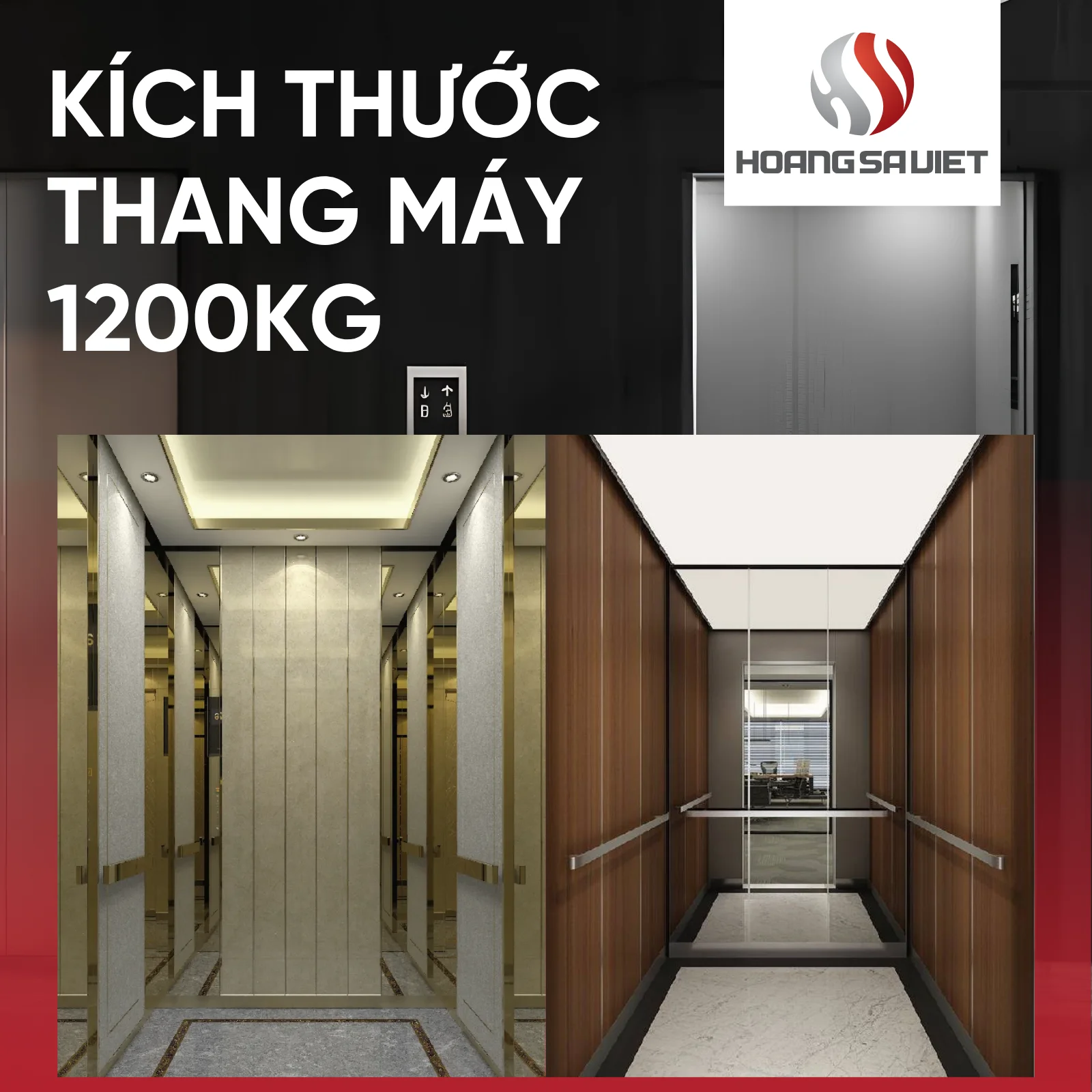 Kích Thước Thang Máy Tòa Nhà 1200Kg