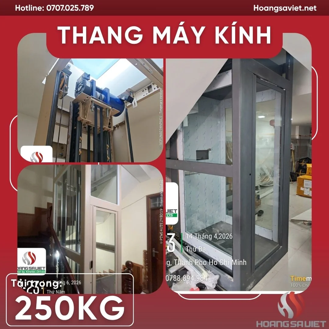 Thang Máy Kính Mini 250Kg