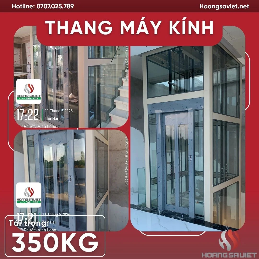 Thang Máy Kính 350kg giá tốt, đẹp