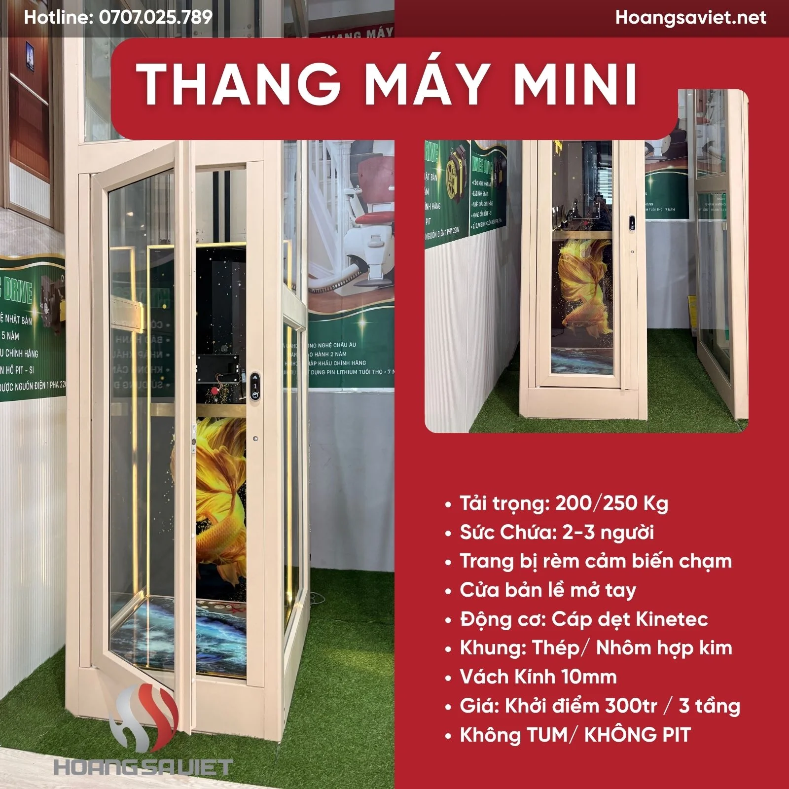 Thang Máy Mini Sàn Nâng
