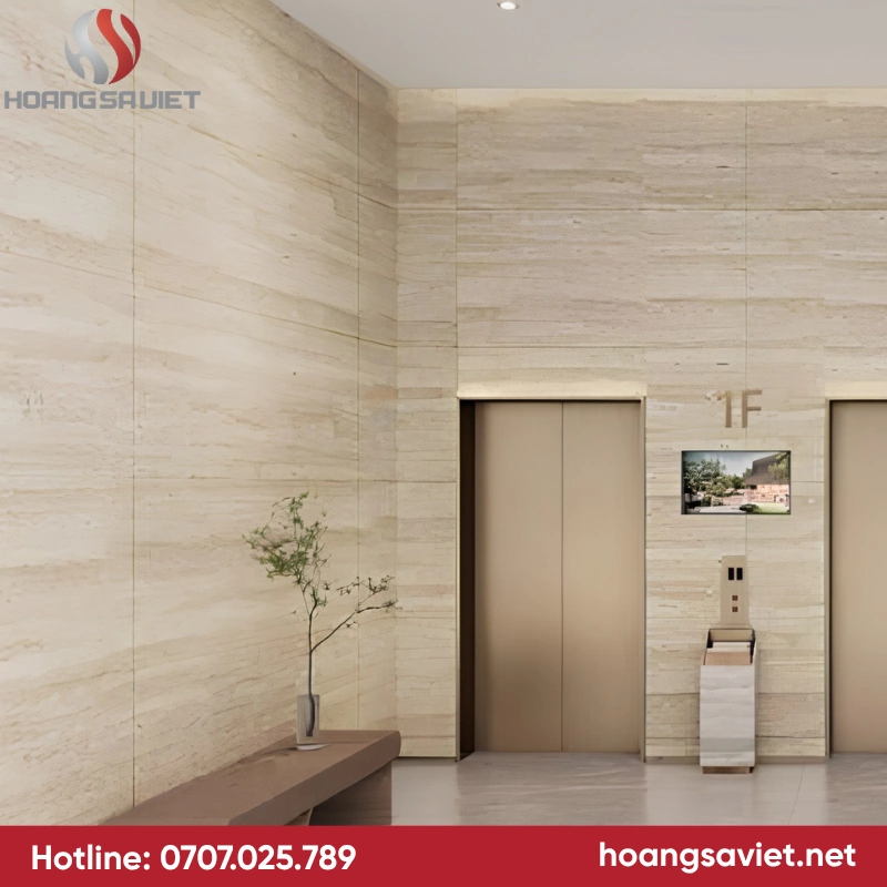 Đá Travertine nổi tiếng phù hợp với những ngôi nhà phong cách tối giản