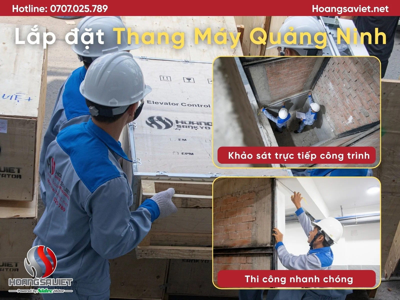 Hoàng Sa Việt lắp đặt thang máy tại Quảng Ninh