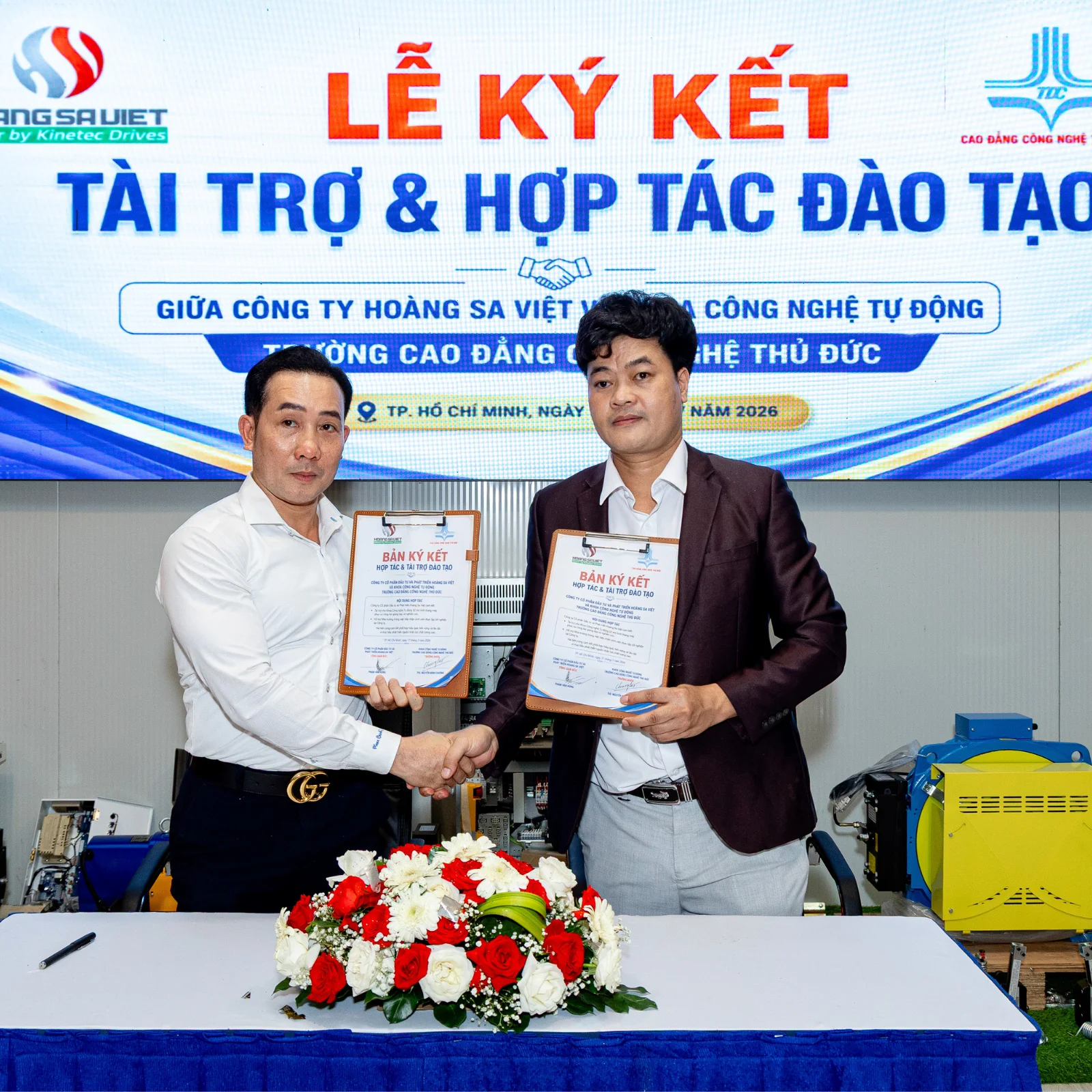 Lễ ký kết hợp tác đào tạo và tài trợ thiết bị