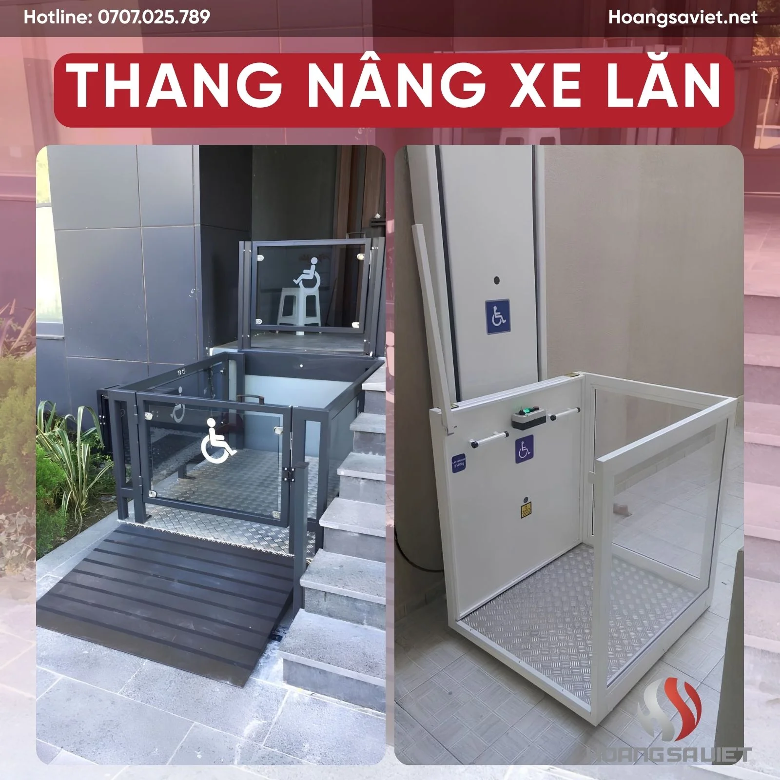 Thang máy nâng xe lăn (thẳng đứng) - Hoàng Sa Việt