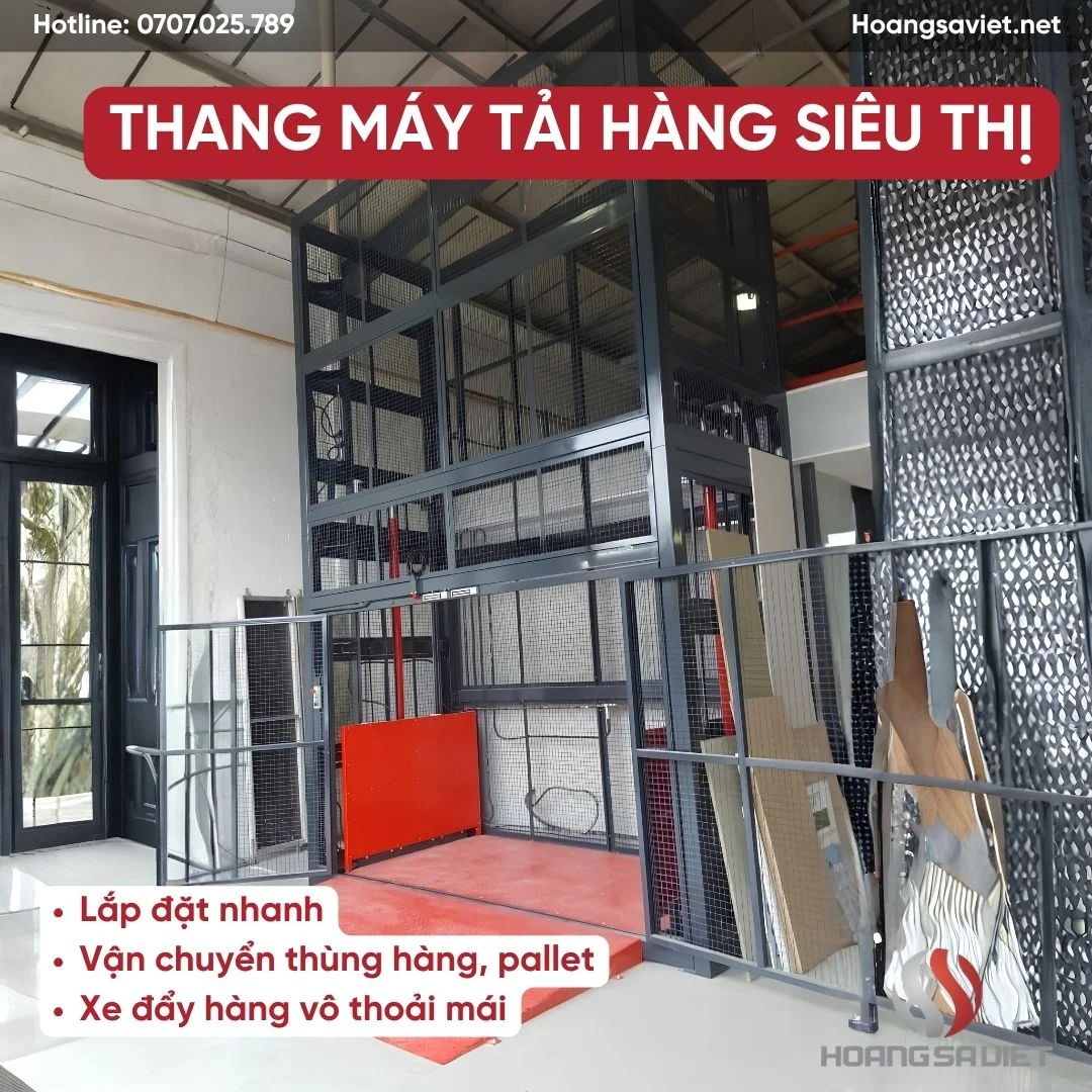 Thang Máy Tải Hàng Siêu Thị