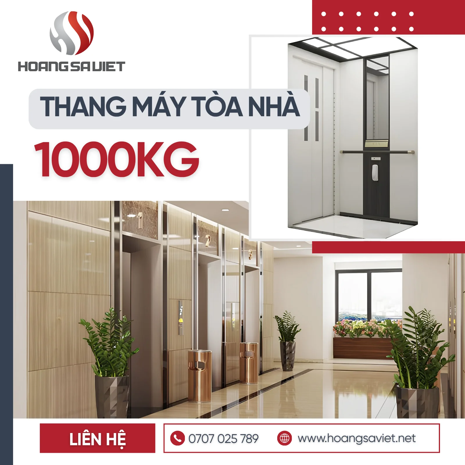 Thang Máy Tòa Nhà 1000Kg 