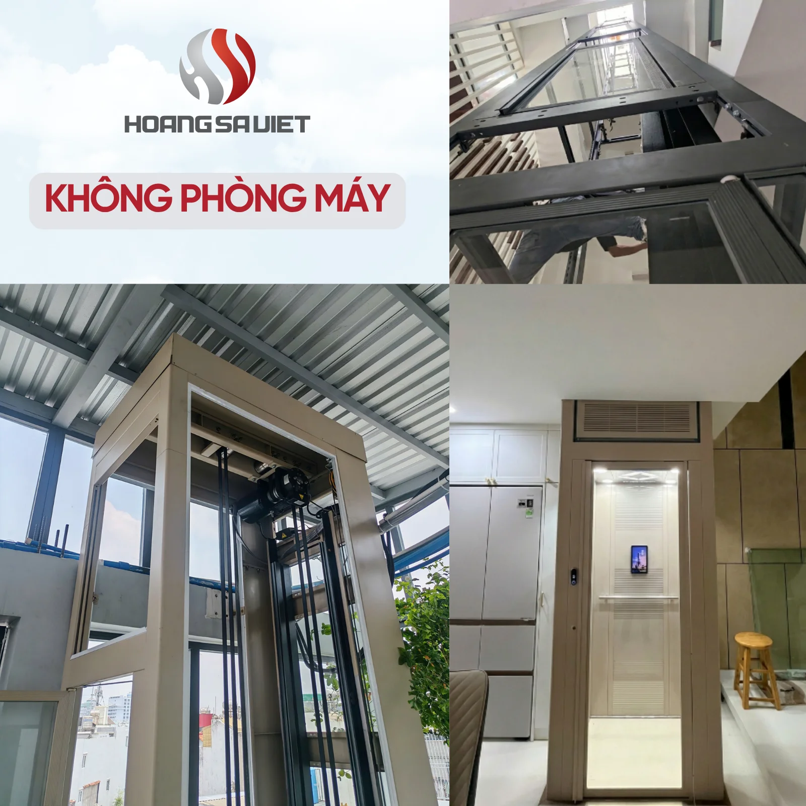 Thang Máy 750Kg Không Phòng Máy 