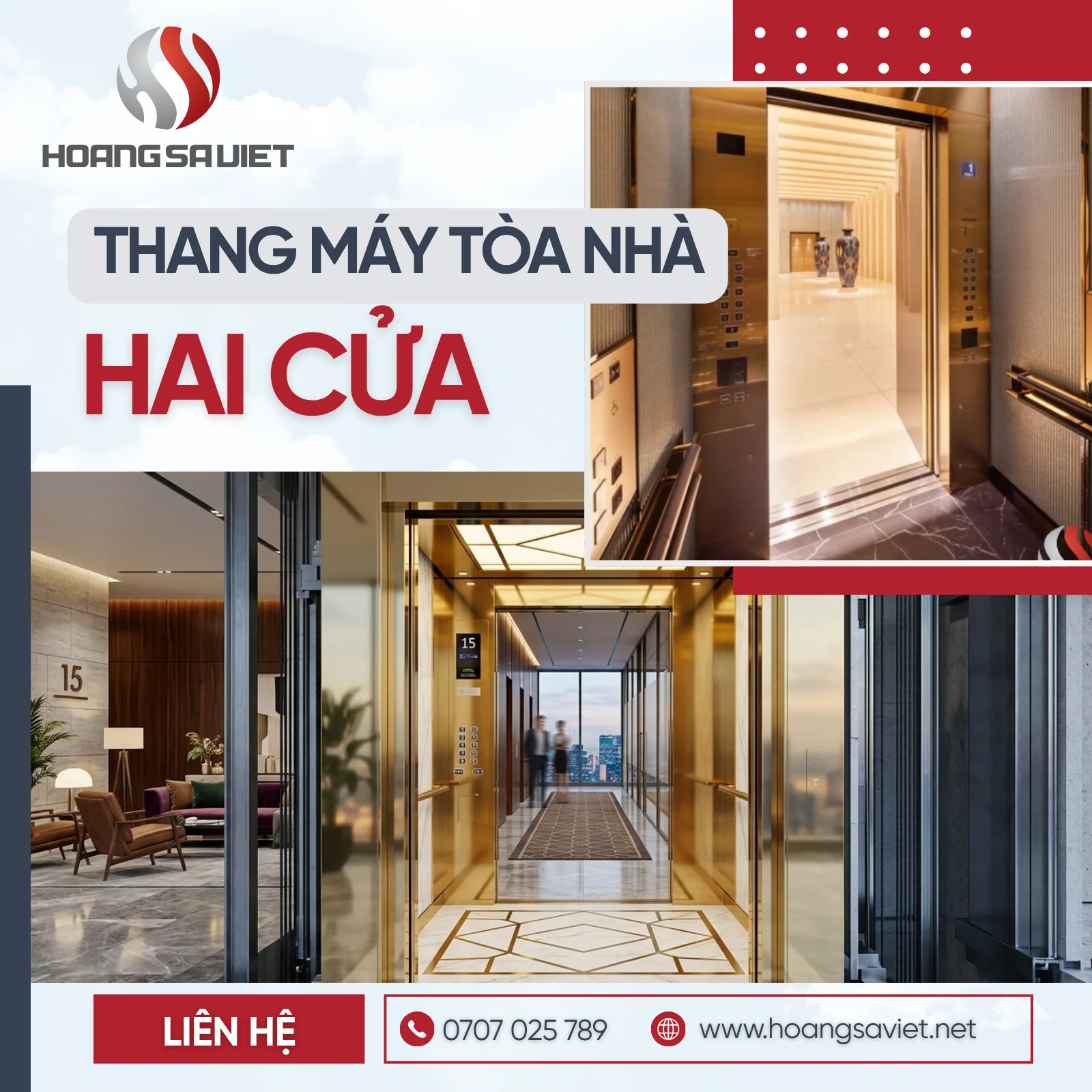 Thang Máy Tòa Nhà 2 Cửa 