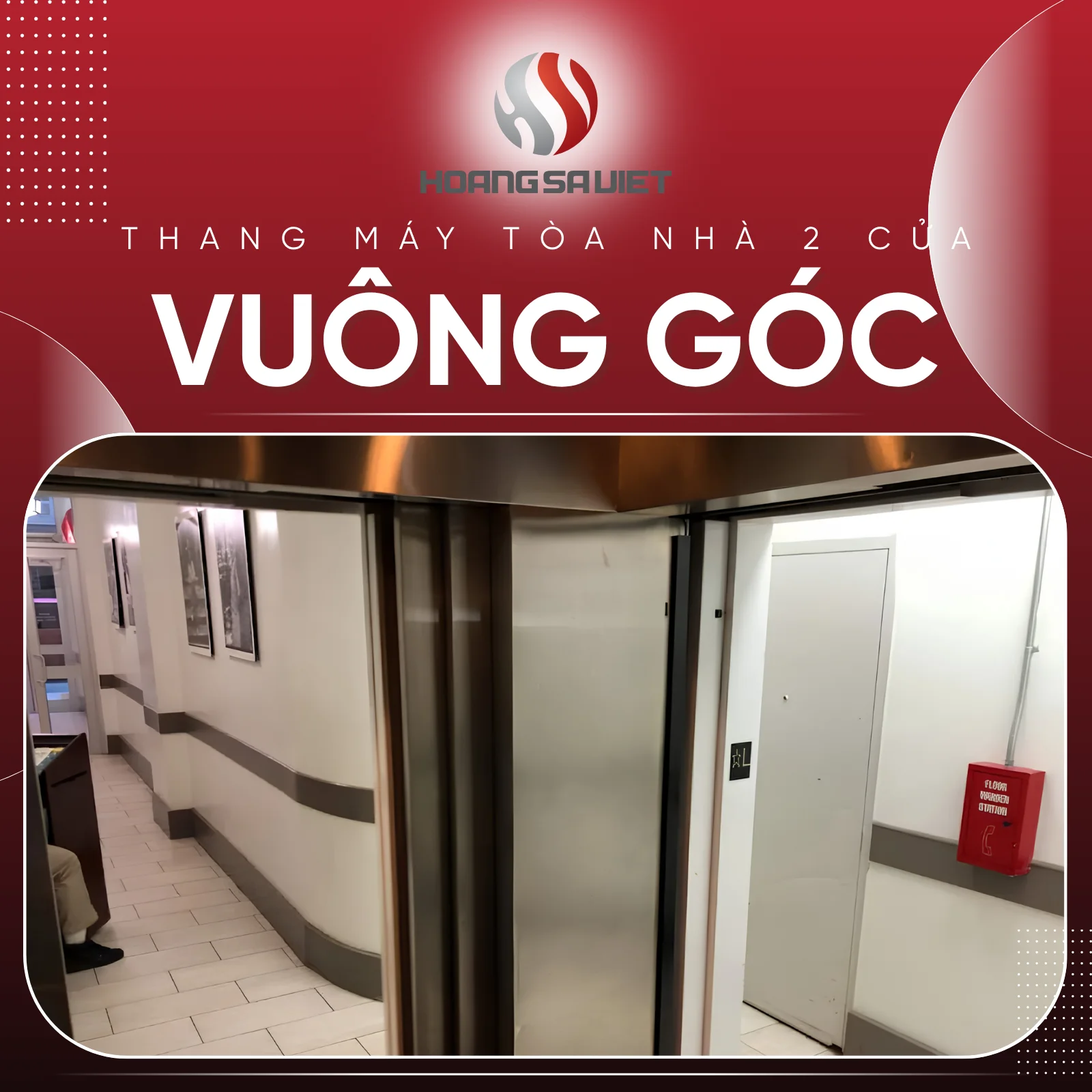 Thang Máy Tòa Nhà Hai Cửa Vuông Góc
