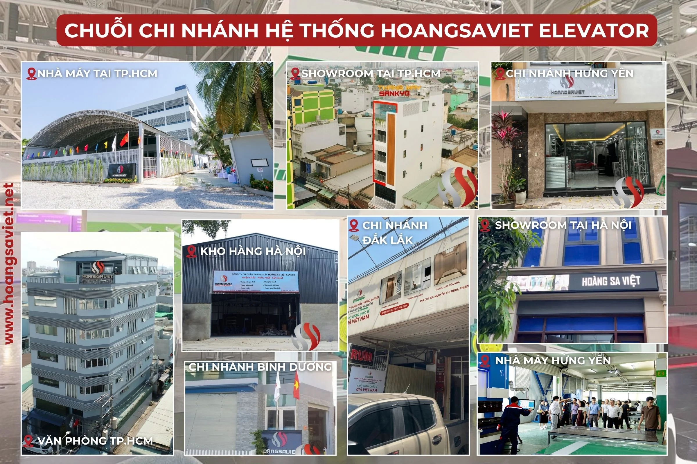 Hệ thống chi nhánh, văn phòng Hoàng Sa Việt
