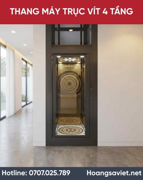 Thang Máy Trục Vít 4 Tầng