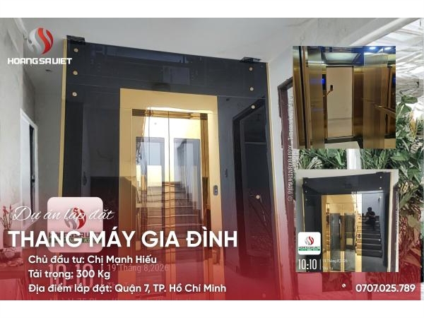 Hồ Chí Minh | Dự Án Lắp Đặt Thang Máy Cáp Kéo - Chị Mạnh Hiếu Quận 7