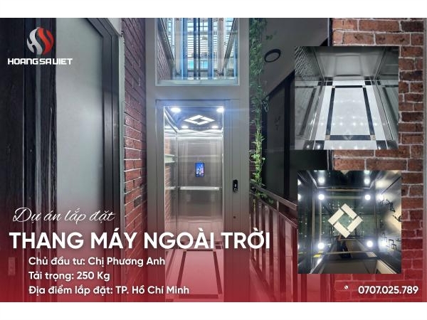 Dự Án Thang Máy Mini Ngoài Trời Tại Tp.hcm - Chị Phương Anh
