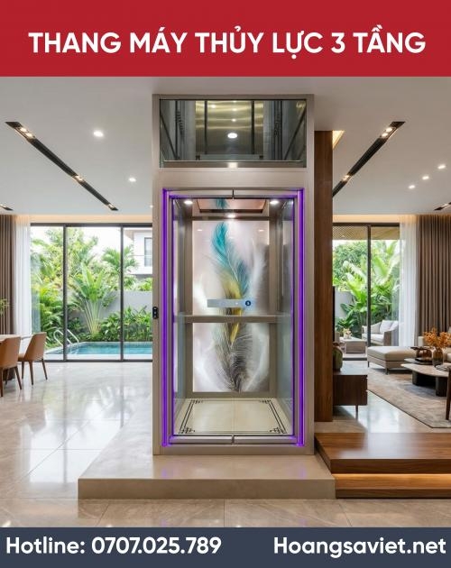 Thang Máy Thủy Lực 3 Tầng