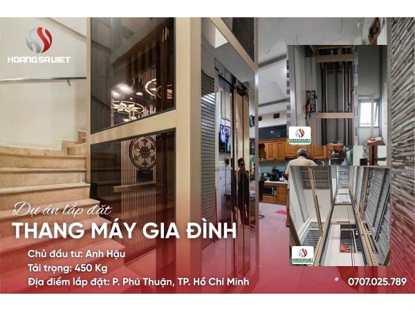 Hồ Chí Minh | Dự Án Thang Máy Cáp Kéo 450Kg Tại Quận 7 - Anh Hậu