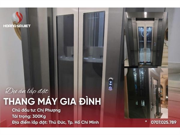 Tp. Hcm | Dự Án Lắp Đặt Thang Máy Cáp Kéo Tiêu Chuẩn - Chị Phượng Thủ Đức
