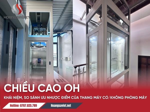 Chiều Cao Oh Thang Máy Gia Đình Là Gì? Tiêu Chuẩn Oh Thang Máy Không Phòng Máy