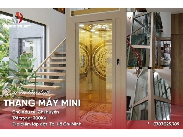 Dự Án Thang Máy Mini Nhà Cải Tạo Tại Tp.hcm - Chị Huyền Trang